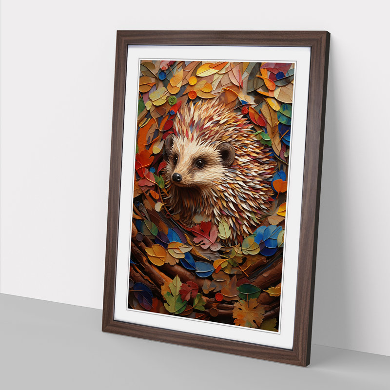 Hedgehog Orphism Art - Framed Print