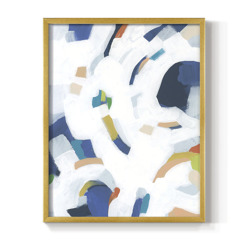 Bright Orbit II, reproduction encadrée - bois massif, Or, H 28 po x l 22 po