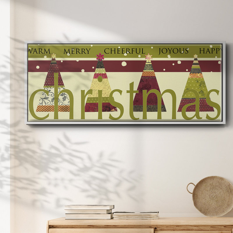 Happy Merry Joyous- Framed Canvas