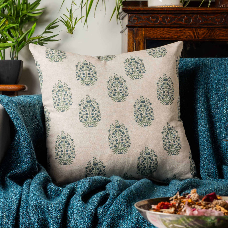 Floral Cushion, 43x43cm, Feather filled