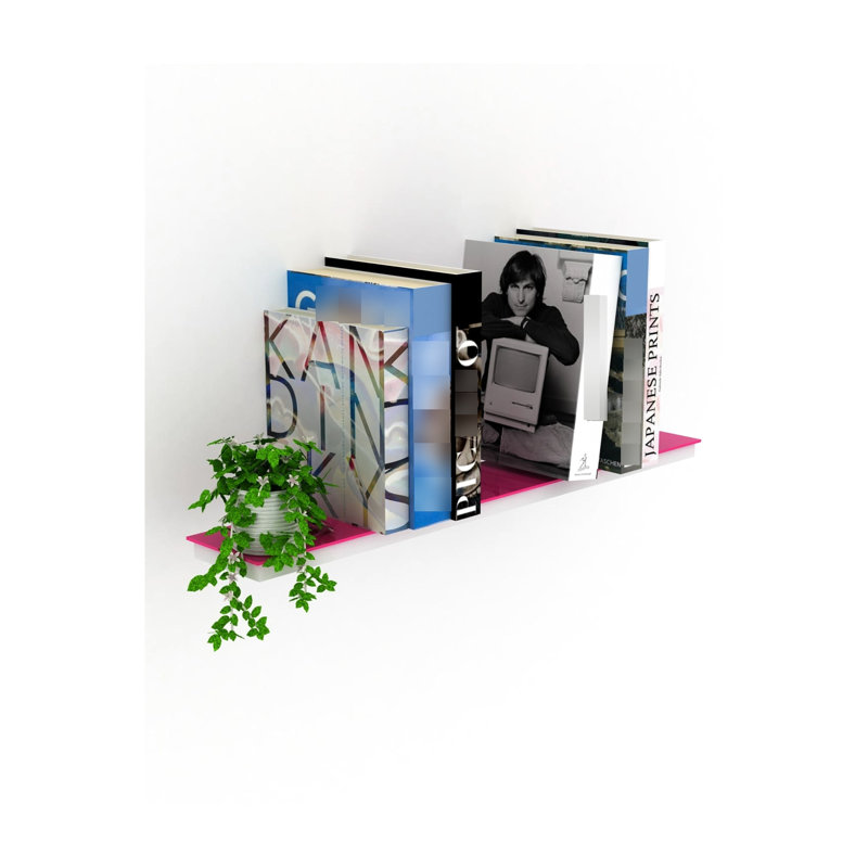 Tablette murale rose en bois rose, Pink