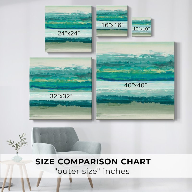 «Ocean Memories», reproduction sur toile encadrée, H 32 po x l 32 po x P 1,5 po, Toile tendue