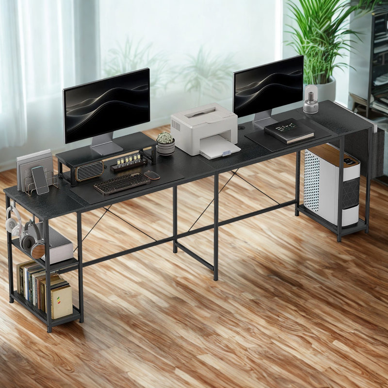 Particle Board / Chipboard Computer Desk, Black/Black
