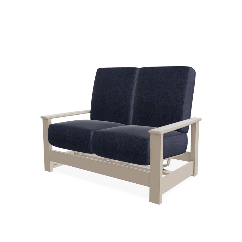 Leeward 56.5'' Wide Loveseat with Cushions, Spectrum Indigo Sunbrella®, Desert
