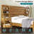  Louby Farmhouse Full Platform Bed With Headboard, Bookshelves, Charging Station and Drawers, Yellow-883258397-882924980