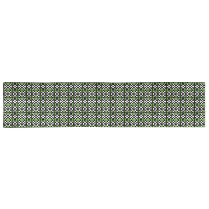 Chemin de table diamants Avicia, 73,5 po x 17,5 po, Noir / Vert, Coton