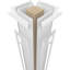 Colonne carrée de style shaker avec fuseau et base toscane Craftsman-70920998
