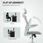 Chaise de bureau ergonomique, chaise de bureau avec appui-tête réglable, gris-1934782401