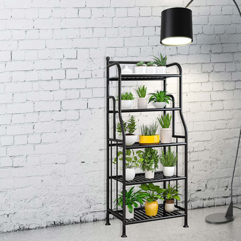 Fatima 133 cm H x 55 cm W Iron Etagere Bookcase