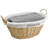 Wicker Laundry Basket with Handles-1390956170