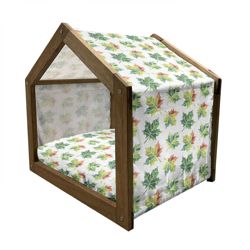 Niche pour chien en bois vert, H 32,28 po x l 39,37 po x P 28,35 po