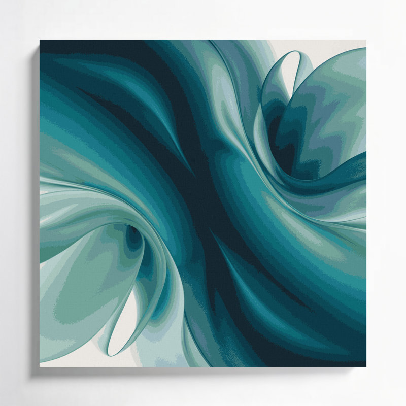 Gradient Abstract 43 Blue Canvas Wall Art, 12" H x 12" W