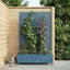 Lit de jardin en métal avec treillis et roues H 6 pi x l 4 pi - bleu-1503515744-1503515745