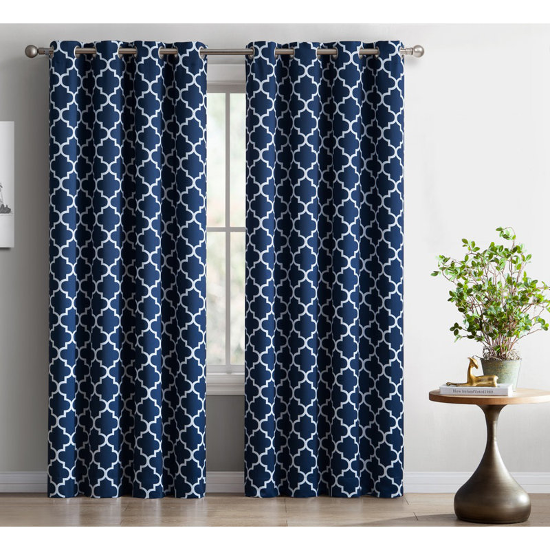 Blackout Pair, 52" W x 84" L, Navy Blue