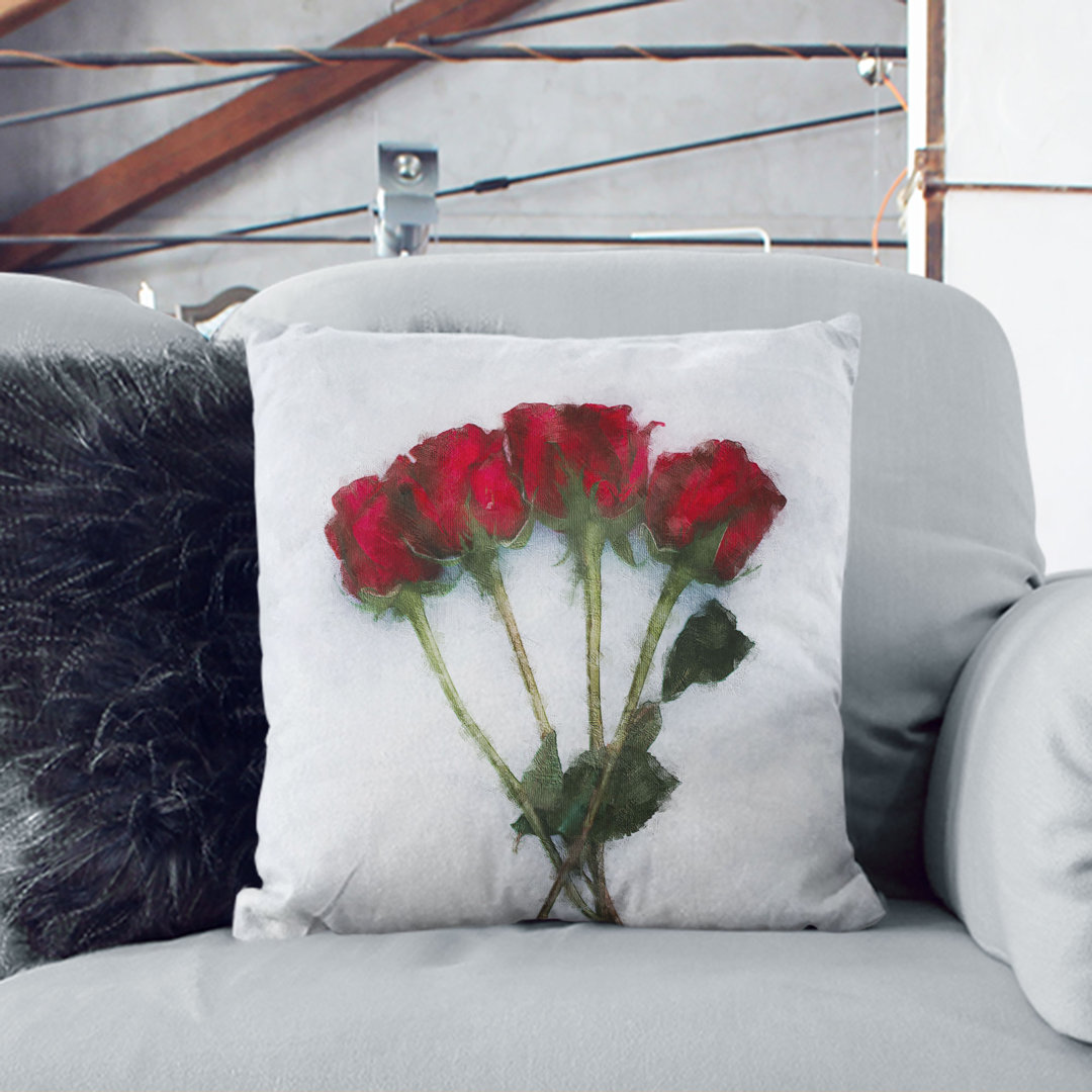 Bunch of Roses Cushion with Filling