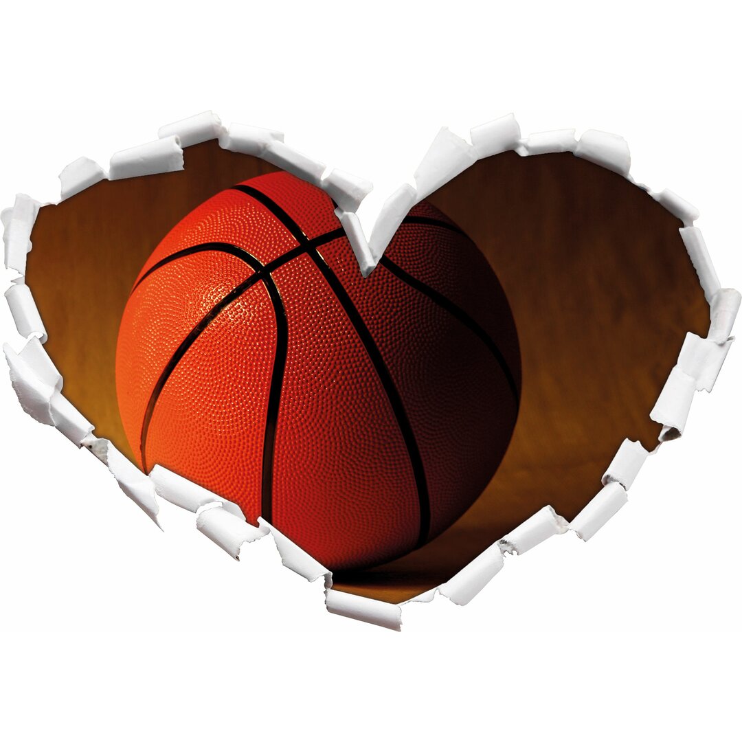 Wandtattoo Basketball schwarzer Hintergrund