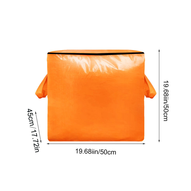  Grands sacs de rangement pour vêtements, organisateurs et rangement de garde-robe robustes, contenants de rangement pliables pour couverture, édredon, oreiller, literie (orange)