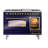 ILVE Nostalgie II Series 48 inch Dual Fuel Range with 8 Sealed Burners, Griddle (Glass Door)-98196477-98196439