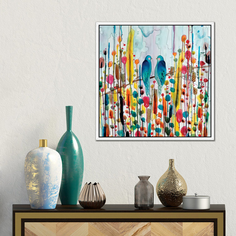 We by Sylvie Demers - Print on Canvas, 45.72 cm H x 45.72 cm W, White Floater Framed