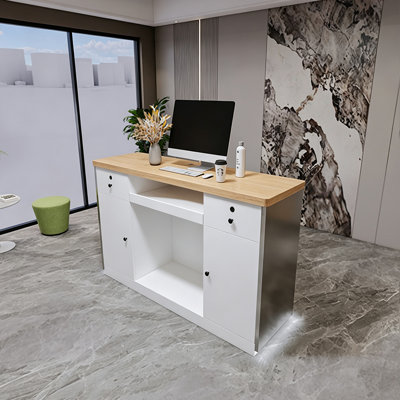 Bureau de réception contemporain en bois manufacturé Contemporary