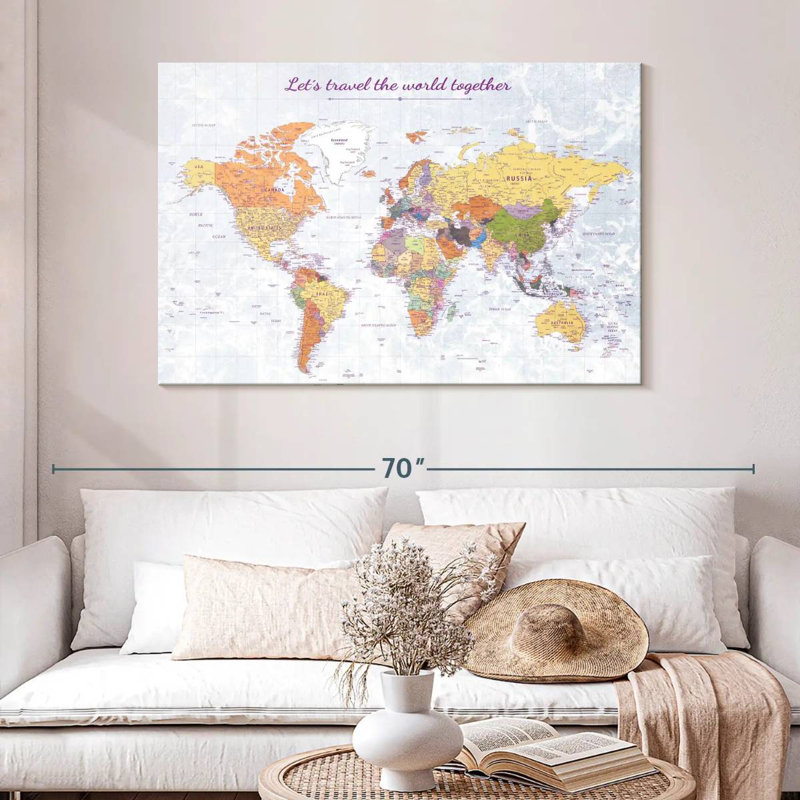 Voyagez ensemble IV World Pin Alvertia, H 32 po x l 48 po