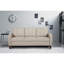 Fauteuil d'appoint capitonné à garniture passepoilée et à passepoil, canapé simple en tissu de polyester pour le salon-1708844613