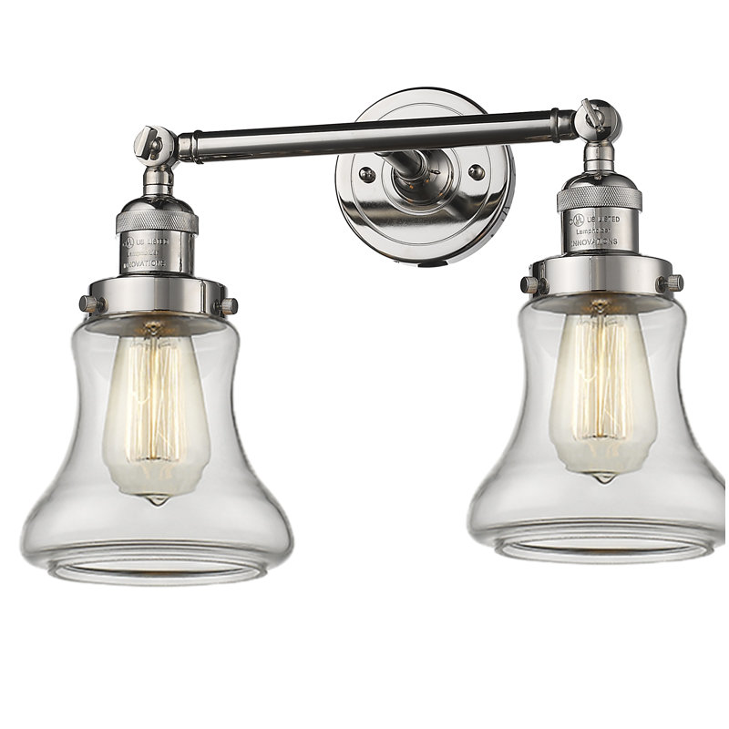 Edda 2 - Light Dimmable Vanity Light, Polished Nickel, Clear