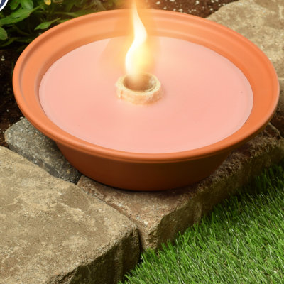 FireBowl Unscented Novelty Candle with Ceramic Holder
