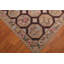 Tapis 100% laine tissé à la main 9 pi x 12 pi rose pâle / turquoise / brun clair