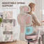 Chaise de bureau ergonomique en filet avec repose-pieds et appui-tête réglable - Chaise de bureau inclinable à haut dossier avec support lombaire pour le bureau personnel-1212212281-1212603831