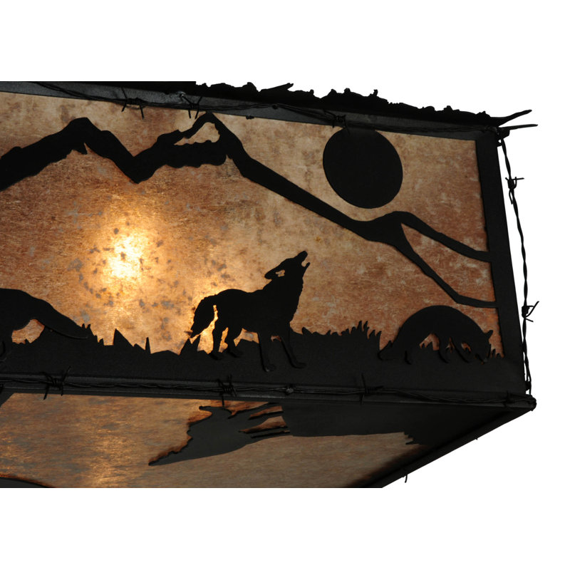 Wolf on the Loose 8 - Light Flush Mount
