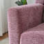Chaise d'appoint ergonomique en chenille avec pieds en bois, chaise longue confortable pour le salon et la chambre à coucher, mauve