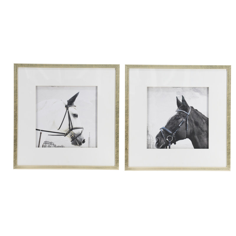 Art mural cheval 22 x 22 po S / 2
