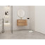 Ensemble de meuble-lavabo mural simple avec tablette et deux tiroirs 30 po Serenita, finition bois moderne-1584133408
