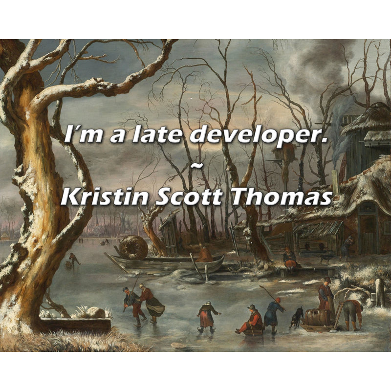Kristin Scott Thomas Quote: I’m a late developer.