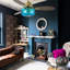 Ventilateur de plafond intérieur iridescent bleu et doré à DEL 42 po avec télécommande Bergen