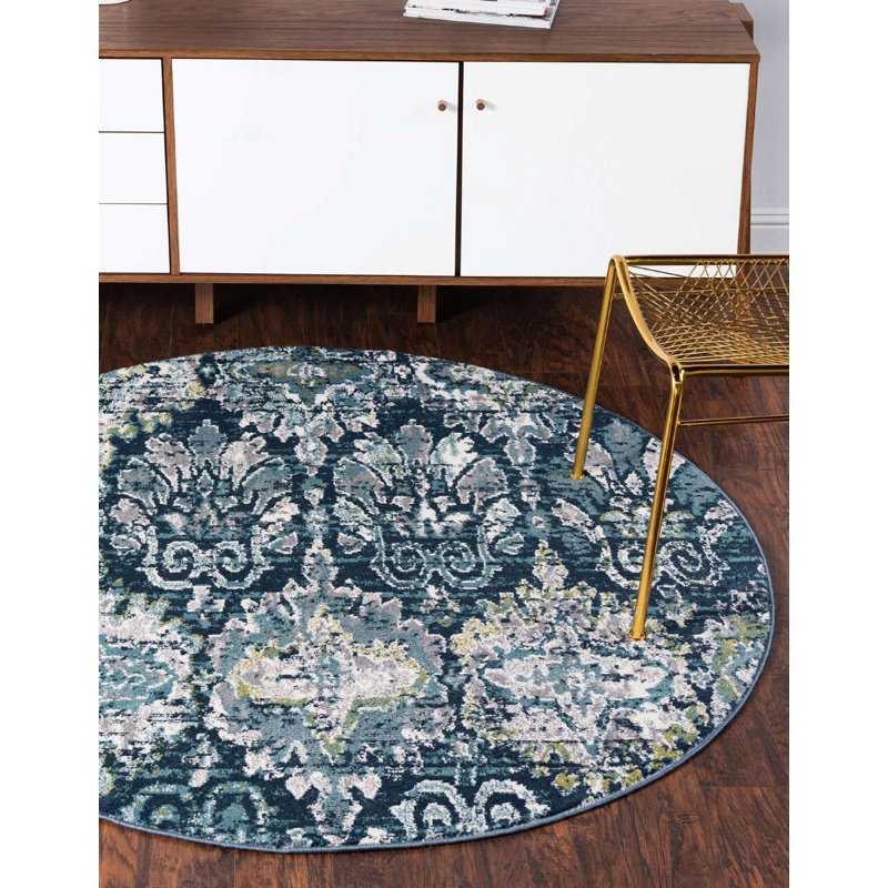 Endel Abstract Indoor Rug, Round 5'