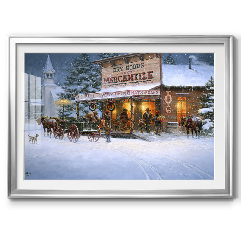 Christmas Wishes, reproduction d'art encadrée, Argent, H 19 po x l 27 po x P 1,5 po