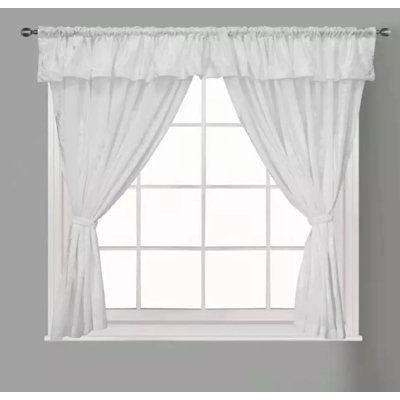 Floral Pointed Kitchen Curtain
