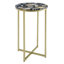 Motte Glass Top Cross Legs End Table