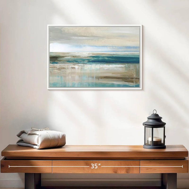 Mer de Kofi, Cadre flottant blanc, 19 po x 13 po