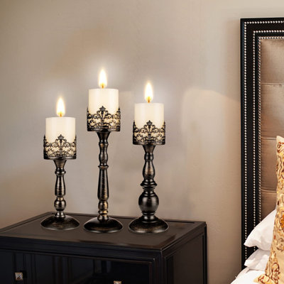 Gothic Candle Stand Set