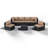 8-Piece Patio Furniture Set with Propane Gas Fire Pit Table-575407551-599686392
