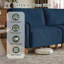 Grand canapé en chenille moderne, petite causeuse pour petit espace - bleu-129201569