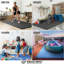 T-Pattern 3/4-Inch Thickness Interlocking Exercise Foam Mats, Extra Thick Eva Foam Flooring Tiles, Gym Fitness Equipment Mat & Home Protective Flooring Cushion, Blue