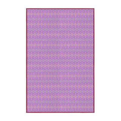 Tapis vert/brun à motifs