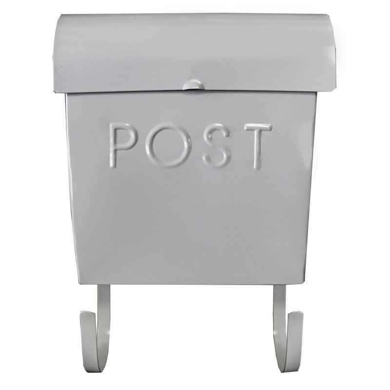 Thunder Gray Aluminum Wall Mounted Mailbox with Newspaper Holder
