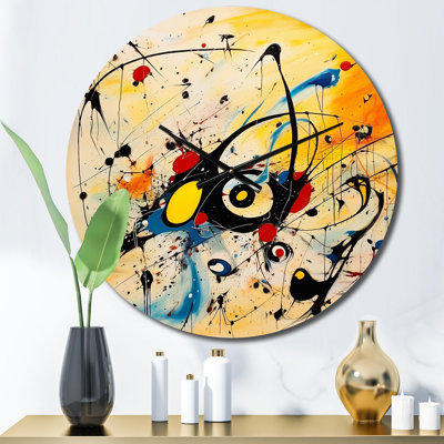 Horloge murale "All That Jazz Colorful Joy I" - Collages abstraits