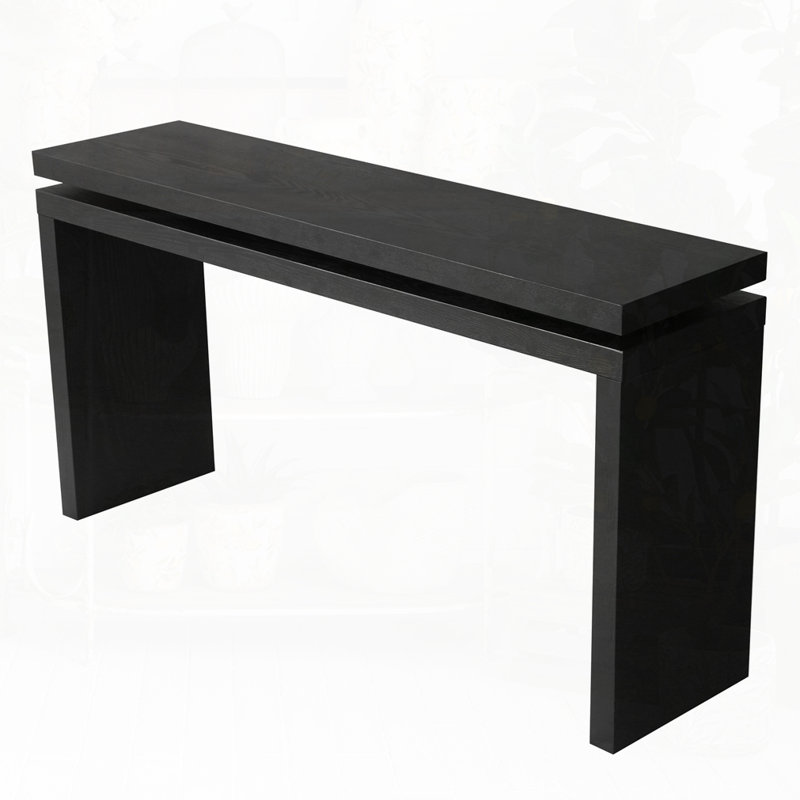 Farmhouse Retro Wooden Console Table, Black