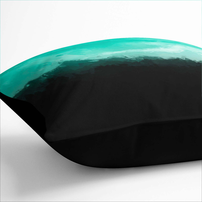 Abstract Square Cushion, Black, 55cm H x 55cm W x 20cm D